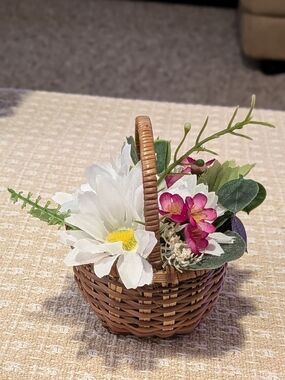 Handmade Little Artificial Flower Basket